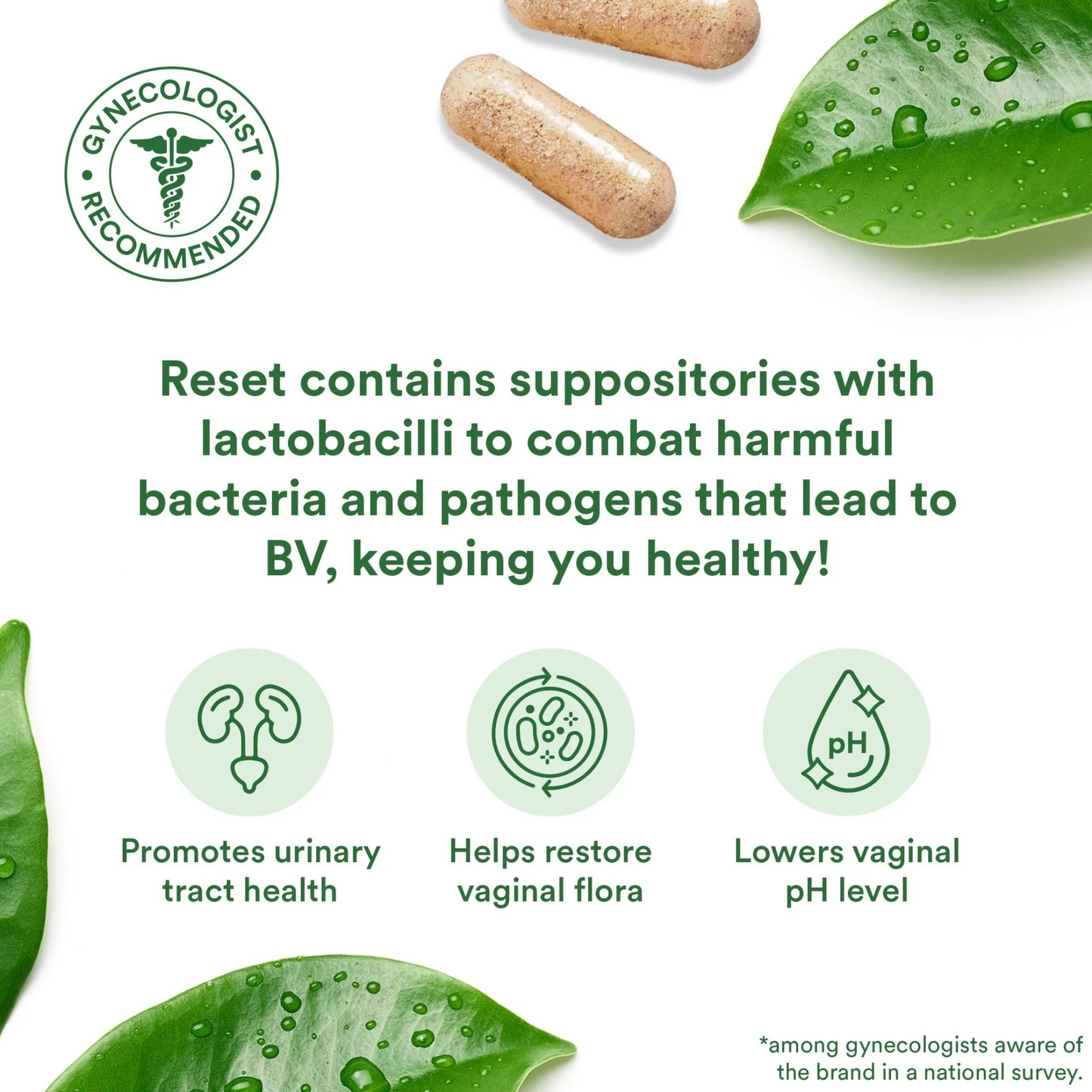 Reset Homeopathic Vaginal Suppository