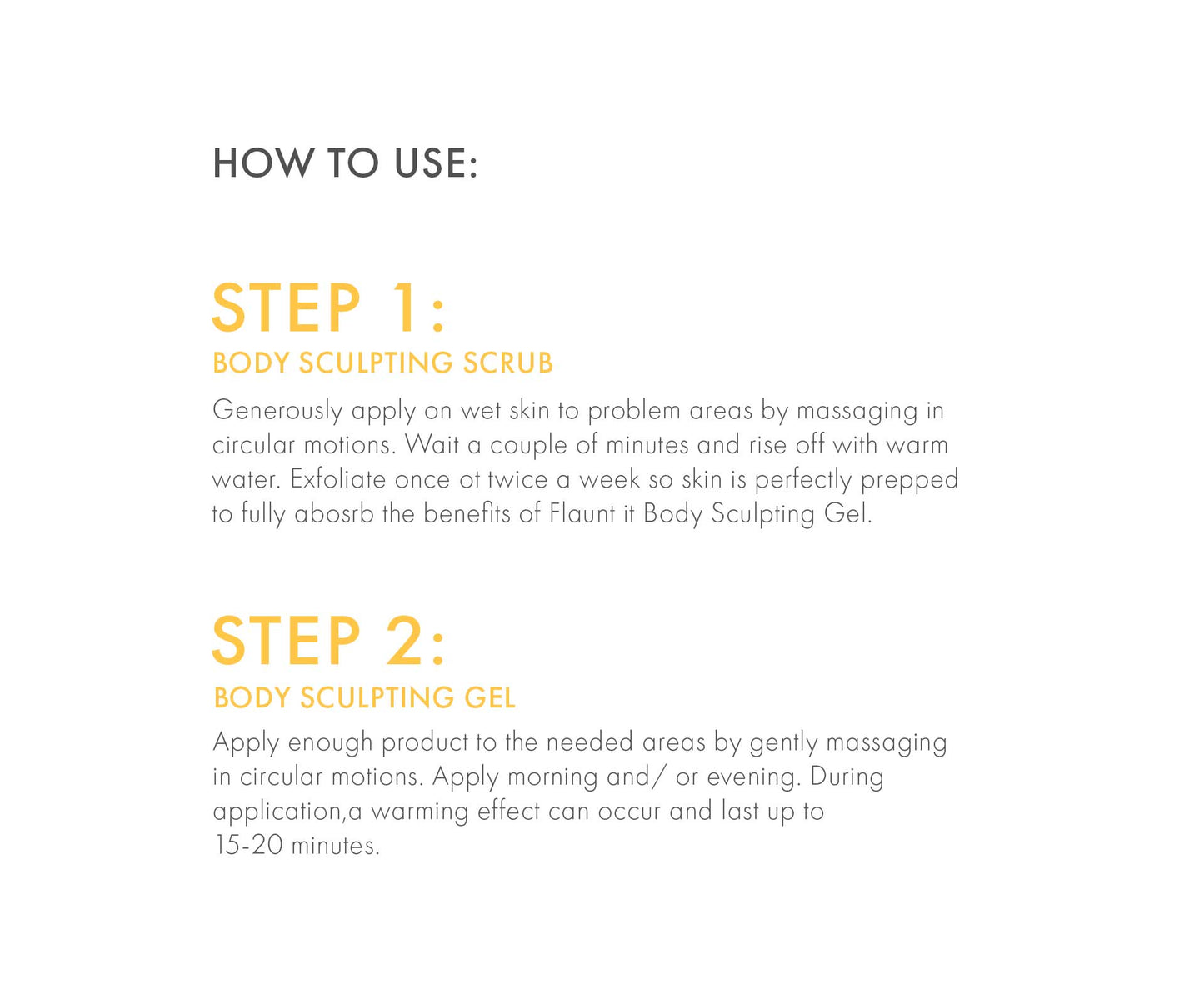 Flaunt It! Body Sculpting Gel & Scrub